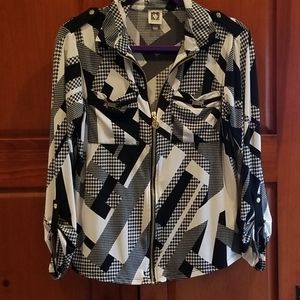 Womens zip front blouse